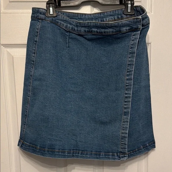 Joe Fresh Skirts Joe Fresh Blue Wrap Mini Skirt Casual Poshmark - Main Image